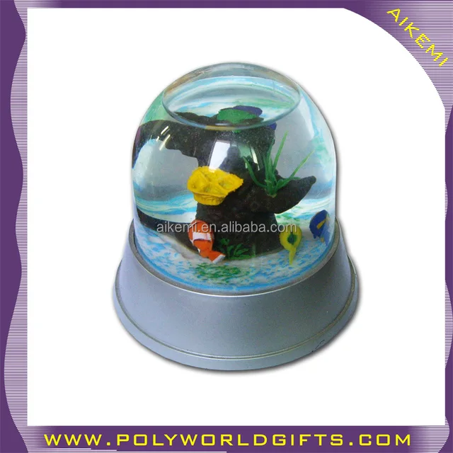 akm acrylic tourist souvenir promotional big snow globe with 3d
