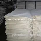 Spun silk fabric 100% mulberry silk raw white with good shinning boski for arabian thobe/kaftan