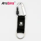 Sublimation Custom Nylon Strap Carabiner Key Chain Ring With Logo