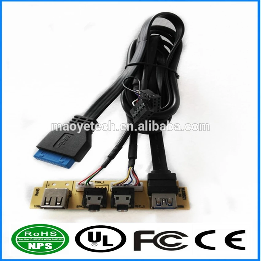 USB 2.0 and USB 3.0 Audio Front Panel for Computer