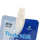 Stand Up Pouch With Spout Customized Eco Friendly Reusable Fresh Milk Liquid Drink Stand Up Pouch With Spout