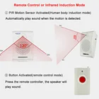 Pir モーションセンサーまたはボタンアクティブハイパワー MP3 サウンドホーンスピーカー安全のため音声リマインダー