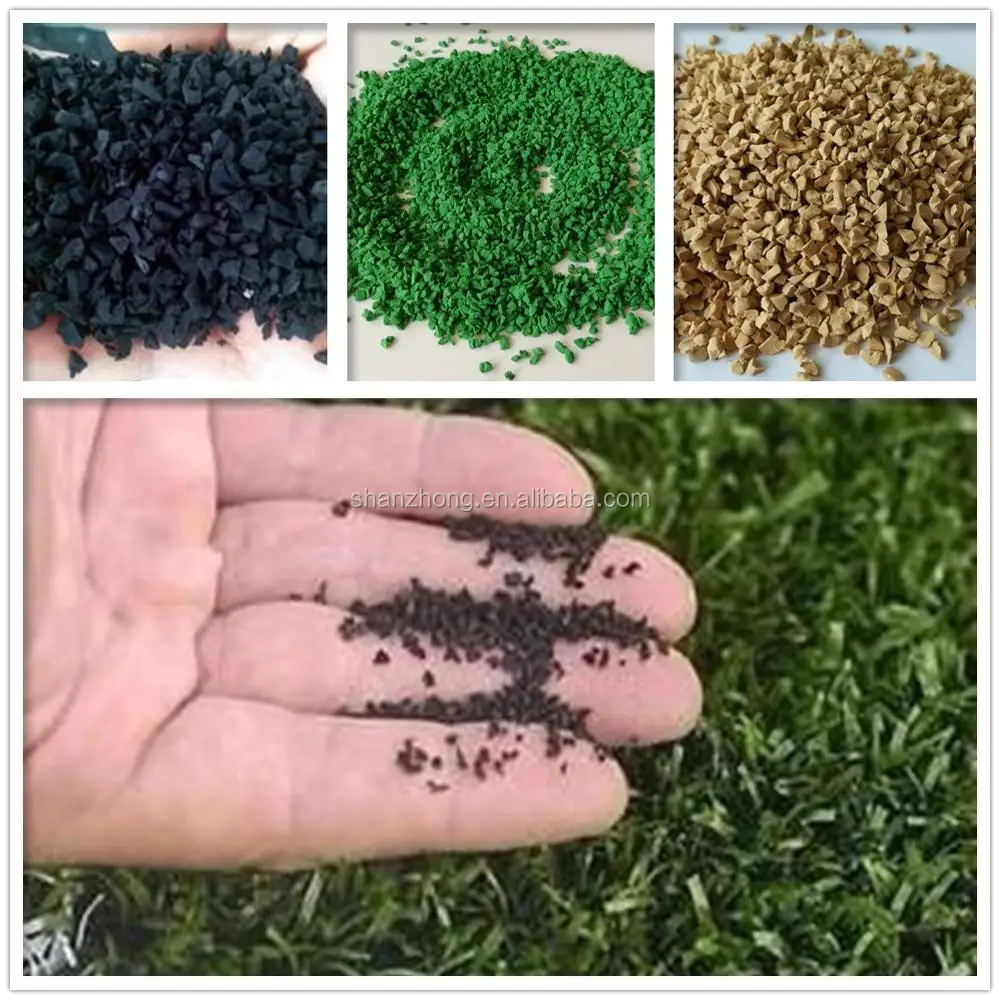 Artificial turf infilling rubber granules