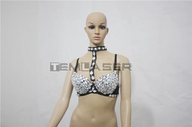 Full Color LED Bra Discolored Sexy Underwear Party Dress Belly