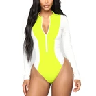 Long sleeve v neck ladies bodysuits for women top blouse bodysuit