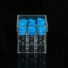 Custom Luxury square Acrylic roses box Gift Box for custom color roses