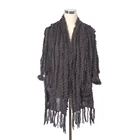 Autumn And Winter Temperament 2019 Factory Direct 1 Color Custom Knitted Wool Rabbit Fur Woman's Shawls Wool And Scarves