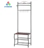 Indoor shoes and clothes display rack metal clothes rack with hook 3 shelf shoe rack