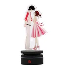 Discount VOGRACE cartoon anime cheap logo custom clear acrylic standee hand do led light stand keychain for gift no MOQ