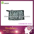 Wholesale satin style clear cosmetic travel bag for lady