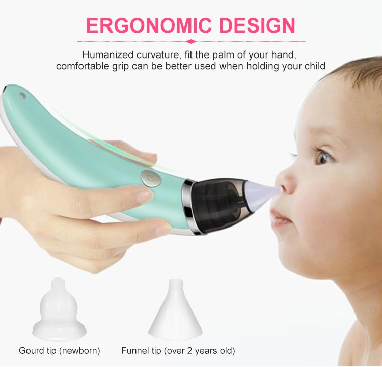 Safe silicone nose cleaner baby electric nasal aspirator