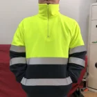 cheap hot sale high visibility zipped reflective safety hoody