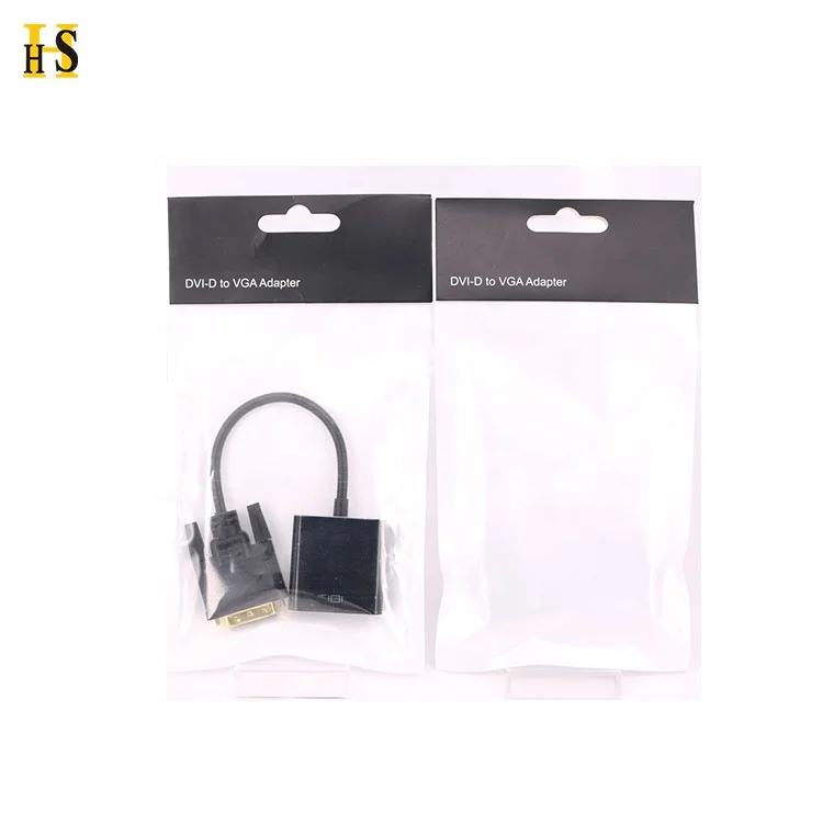Wholesale High Quality Black DVI to VGA Adapter Supports 1080P 3D Male-Female adapter Connecting wire Cable PC to Display - ANKUX.COM