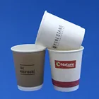 8oz double wall paper coffee cup custom printed with lid