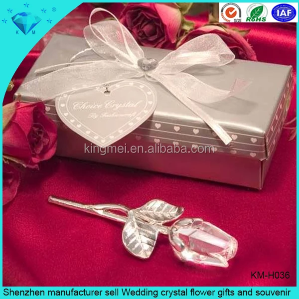 china crystal flower wedding gifts