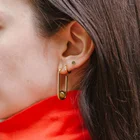 925 silver minimal huggie hoop gold plated earring jewelry