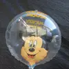 18inch round shape clear bubble balloon with mini mickey minnie mouse foil balloon for kids toy