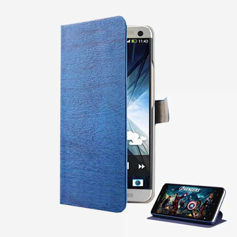 ZTE Blade L3 Case Original Flip Wooden Leather Wallet Book Style Cell Phone Cover For ZTE Blade Vec 4G Pouch With Shell