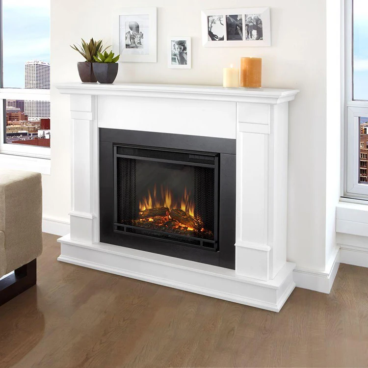 Cheap Modern Wood Fireplace Stove Frame With Remote Control