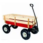 Four wheeled wheelbarrow metal wooden beach cart