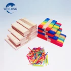 Wooden Stick Sticks Birch Stick Disposable Birch Wooden Craft Ice Cream Stick Colorful Craft Sticks