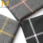 Plaid stretch fabric polyester spandex jacquard fabric plaid fabric for suit 84%poly 13%rayon 3%span