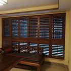 Interior Stained Classic Wood Color Elegant Plantation Shutter