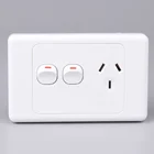 Logo Customization Wall Socket Switch Clipsal Style Australia Standard SAA 250V 10A Wall Single Socket with Extra Switch