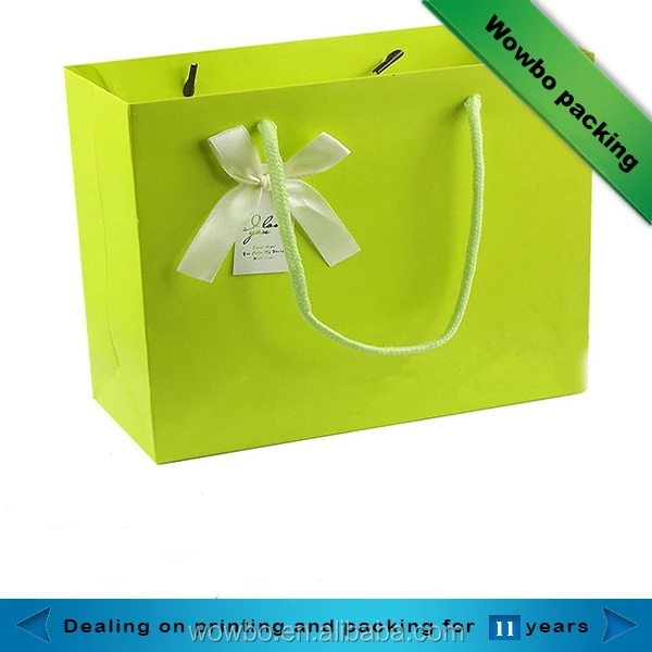 gift bags with green handles