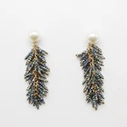 2019 New arrival latest trading women fashion handmade beaded earrings with pearl