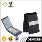 Slim leather rfid men wallet PVC gift name business leather card holder