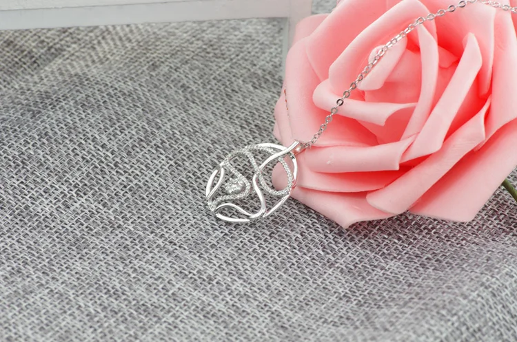 Factory wholesale 925 sterling silver heart cage pendant