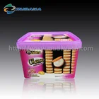 With Handle Plastic Handle Plastic Print Iml Container Accept Customized Printing Iml Plastic Container With Handle For Cookies