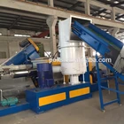 Water ring cutting type waste PP PE plastic granulating line / film pelletizing machine