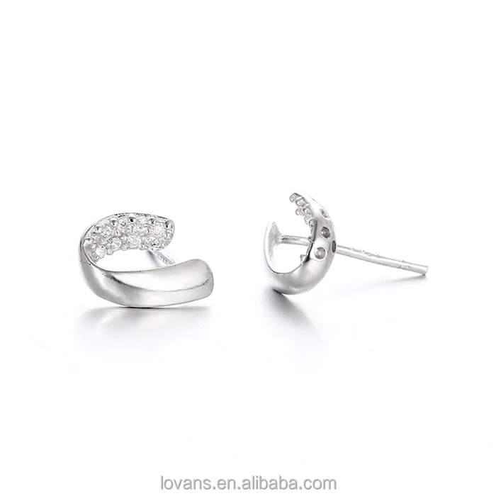 Gold Earring For Young Girls Artificial American Diamond Jewellery SEB152W Gold Earring For Young Girls Artificial American Diamond Jewellery SEB152W