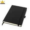 China Factory custom printed office supplies A5 black leather square lined calendar notebook A5