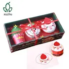 Cute little christmas gifts cake cotton towel in gift pack