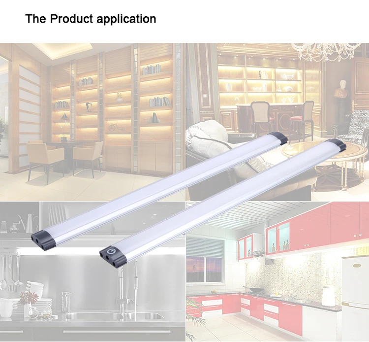 Aluminium body fashion with touch point 12v kitchen led cabinet light