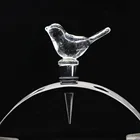 Lampwork clear crystal glass bird wine stopper wholesale