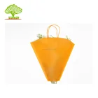 Non woven laminated V shape plant gift bag with handles