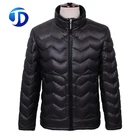 QUALITY Custom Wholesale Fashion Design Black Outdoor Shiny Puffy Winter Wears Mens Light Down Jacket