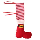 1pcs 2018 Xmas Funny Christmas Table Decor New Year Holiday Favor Table Leg Chair Foot Covers Xmas Party Decoration