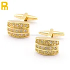 Wholesale no mold fee blue glass best man wedding memento cufflinks
