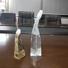 Clear drink laminated plastic packing bag, reusable liquid aluminum foil stand up juice pouch bag with spout