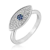 POLIVA Handmade Custom Colored Stone Sapphire 925 Sterling Gemstone Evil Eyes Wholesale Silver Jewellery Ring