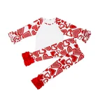 cotton print Valentines day outfits with icing ruffles mom and me hearts outfits woman and girls outfits children love suit