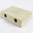 Pan hotsale custom logo packaging gift boxes with lock customized wooden box