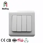 10A thailand electrical switch 4 gang one double way light switch