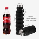 outdoor private label silicone foldable collapsible sport water bottle