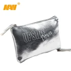 Fashion Metallic Gold Silver PU Pouch Women Handbag Pouch Beauty Shiny PU Leather Cosmetic Bag
